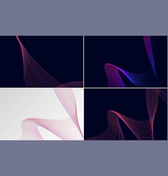 Wave Curve Abstract Backgrounds For A