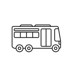 Bus Line Art Transport Icon Design Template