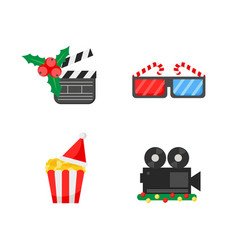 Christmas Cinema Set Of Icons - Movie