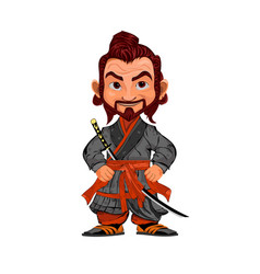 Cute Cartoon Japanese Samurai