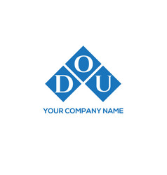 Dou Letter Logo Design On White Background