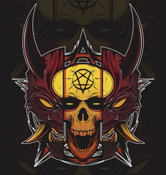 Japanese Oni Demon Skull