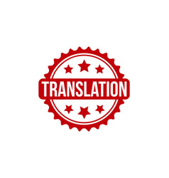 Translation Stamp Red Rubber Grunge