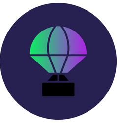 Hot Air Balloon Glyph Circle Gradient Icon