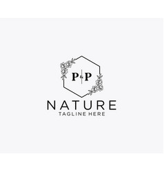 Initial Ppp Letters Botanical Feminine Logo