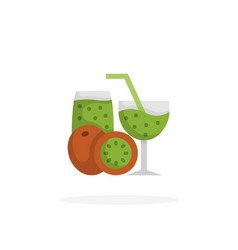 Kiwi Juice Icon Flat