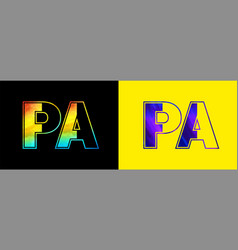 Letter Pa Logo Design Template Creative Modern