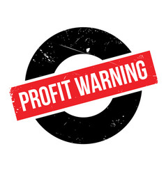 Profit warning rubber stamp Royalty Free Vector Image