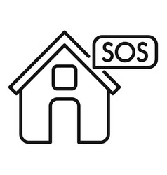 Sos House Help Icon Outline Call Center