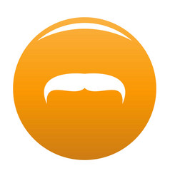 Villainous Mustache Icon Orange