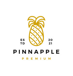 Gold Pine Apple Logo Icon