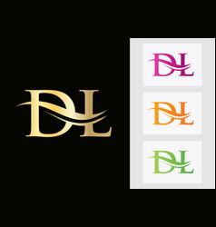 Initial Monogram Letter Dl Logo Design Dl