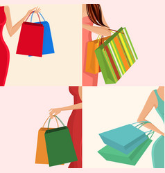 Shopping Girl Hand Bag