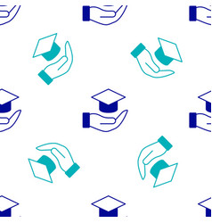 Blue Education Grant Icon Isolated Seamless