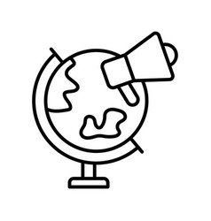 Global Marketing Outline Icon Style Ill