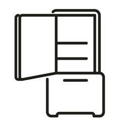 Open Broken Fridge Icon Outline Repair