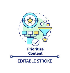 Prioritize Content Concept Icon