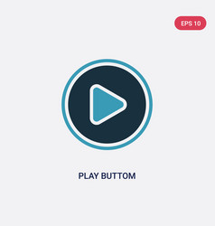 Two Color Play Buttom Icon From Multimedia