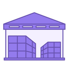 Colored Warehouse Icon