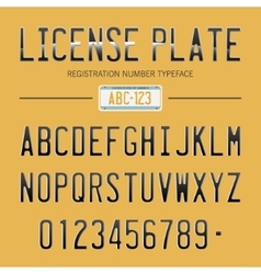 Modern License Plate Font For Registration Numbers