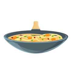 Fry Wok Pan Icon Cartoon Style