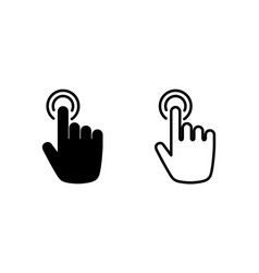 Hand Click Icon Clicking Finger Icon Pointer Icon