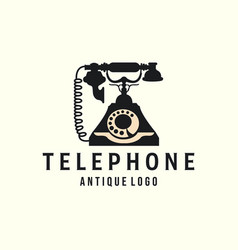 Telephone Antique Vintage Style Logo Template