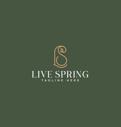 Letter L S Ls Floral Luxury Logo Design