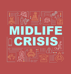 Midlife Crisis Word Concepts Banner