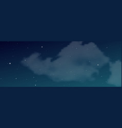 Night Sky With Clouds And Many Stars