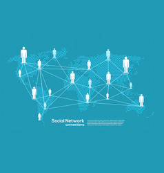 Social Media And Network Connection Map Concept