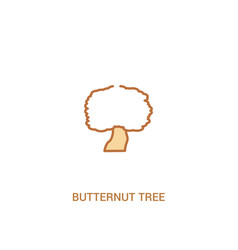 Butternut Tree Concept 2 Colored Icon Simple Line