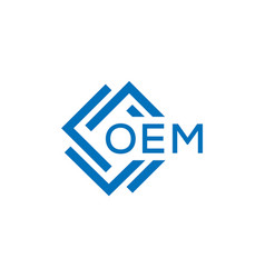 Oem Letter Logo Design On White Background