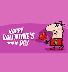 Valentines Day Design With Cartoon Guy