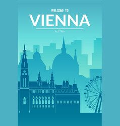 Vienna Austria Famous City Scape View Background