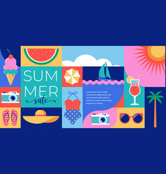 Colorful Geometric Summer And Travel Background