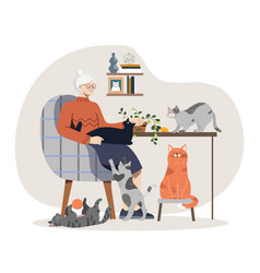 Grandmother With Cats