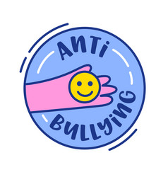 Anti Bullying Banner Or Icon Human Hand Holding