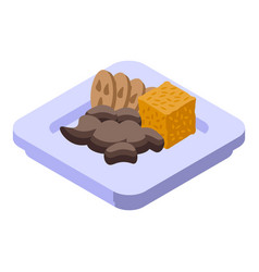 Cuisine Food Icon Isometric Peri Rice