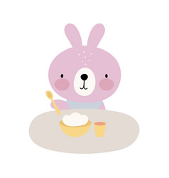 Cute Rabbit Is Eating