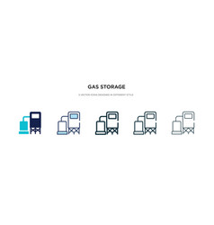 Gas Storage Icon In Different Style Two Colored