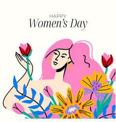 International Womens Day Postcard Design Female