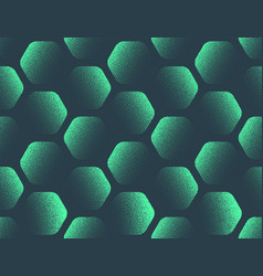 Mint Hexagonal Seamless Pattern Trend Dotwork