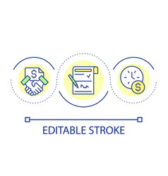 Periodic Written Agreement Loop Concept Icon