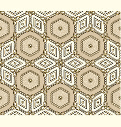 Seamless Arabesque Pattern With Gold Chain Beads