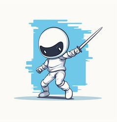 Astronaut Holding A Sword In His Hand