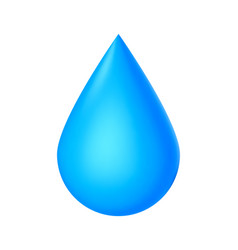 Blue Water Drop Icon On White Background