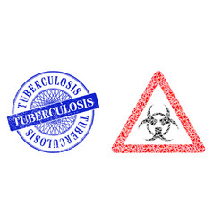 Grunge Tuberculosis Badge And Triangle Biohazard