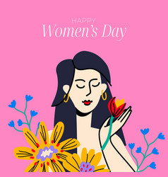 International Womens Day Postcard Design Woman