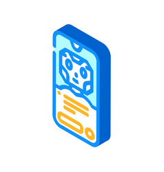 Mobile Chat Bot Isometric Icon